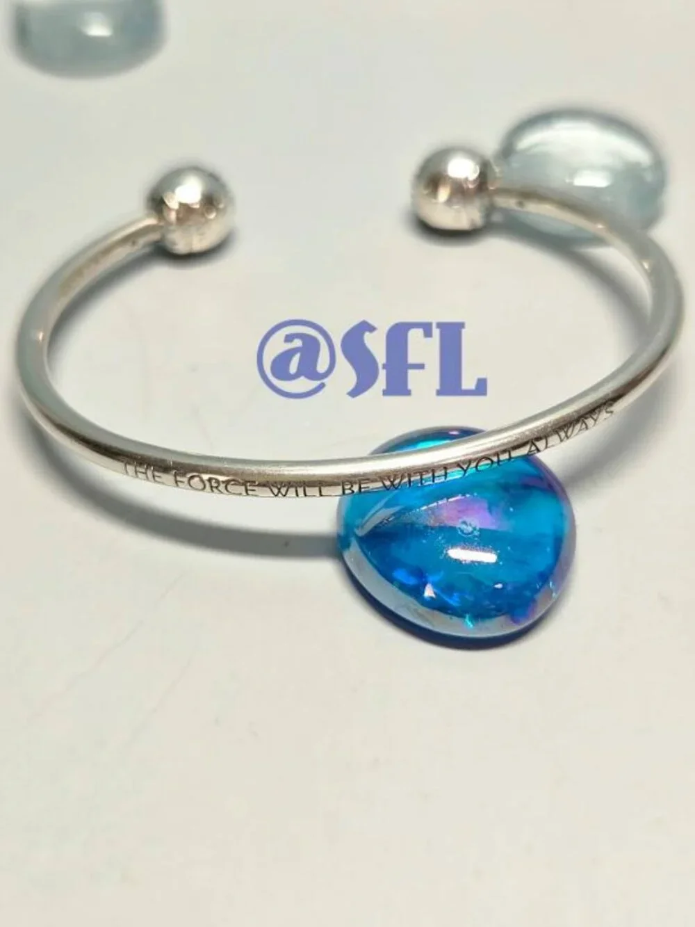 Authentic Pandora Star Wars Open Bangle The Force Will Be With You Always Red &